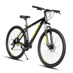 BEST - Bicicleta Bestia Aro 29 Aluminio 21V negro con amarillo