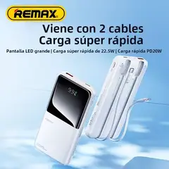 REMAX - CARGADOR PORTÁTIL    20000mAh PD 20W+ QC 22.5W  MODELO RPP-680
