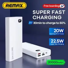 REMAX - CARGADOR PORTÁTIL    20000mAh PD20W+QC22.5W MODELO RPP-292
