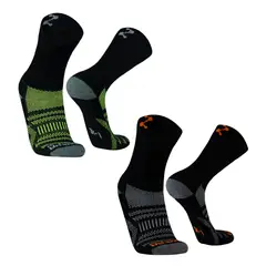 SILVERA NANOTECH - Medias trekking térmicas deportivas gimnasio yoga hombre mujer 2 pares.-