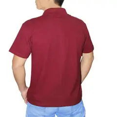 GENERICO - POLO CUELLO CAMISERO MANGA CORTA GUINDA