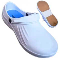 GENERICO - Crocs Premium blanco negro calzado zapato chef cocinero doctor nana