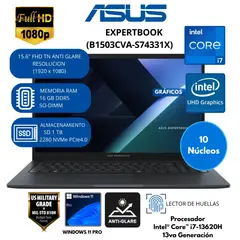 ASUS - Laptop ExpertBook Intel Core i7 (B1503CVA-S74331X) RAM 16 GB SSD 1 TB 15.6" FHD IPS Windows 11