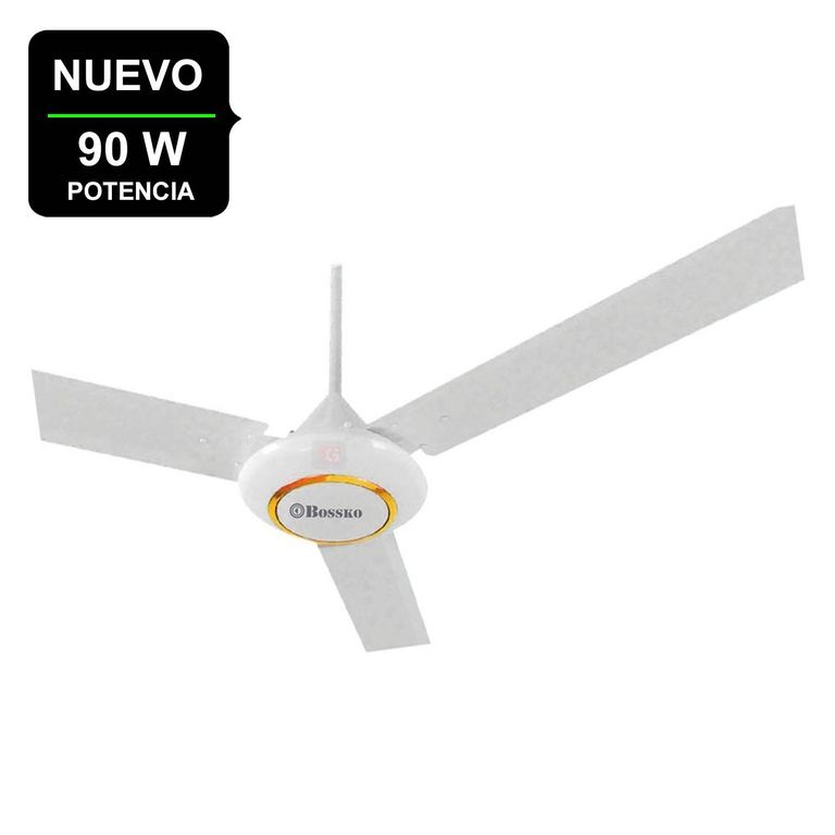 VENTILADOR DE TECHO DE 3 ASPAS 90 WATTS