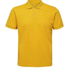 GENERICO - POLO CUELLO CAMISERO MANGA CORTA AMARILLO ORO