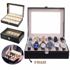 OEM - Organizador de Relojes 12 Compartimientos Portarelojes Exhibidor