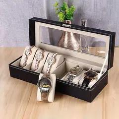 OEM - Organizador de Relojes 6 Compartimientos Portarelojes Exhibidor