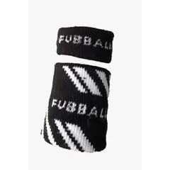 FUBBALL - MUÑEQUERA DE ALGODÓN + SUJETADOR DE CABELLO NEGRO