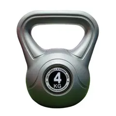 GENERICO - Pesa Rusa o Kettlebell Deporte - 4 kg pvc color Plomo