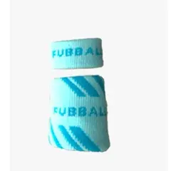 FUBBALL - MUÑEQUERA DE ALGODÓN + SUJETADOR DE CABELLO TURQUESA