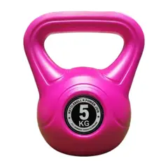 GENERICO - Pesa Rusa o Kettlebell Deporte - 5 kg pvc color Fucsia