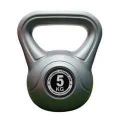 GENERICO - Pesa Rusa o Kettlebell Deporte - 5 kg pvc color Plomo