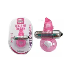 GENERICO - ANILLO ESTIMULADOR DE CLITORIS CON VIBRA- TICKLE ME DOLPHIN