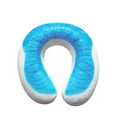 GENERICO - Collarin Almohada Viscoelástica Cuello U Gel F Gris Claro