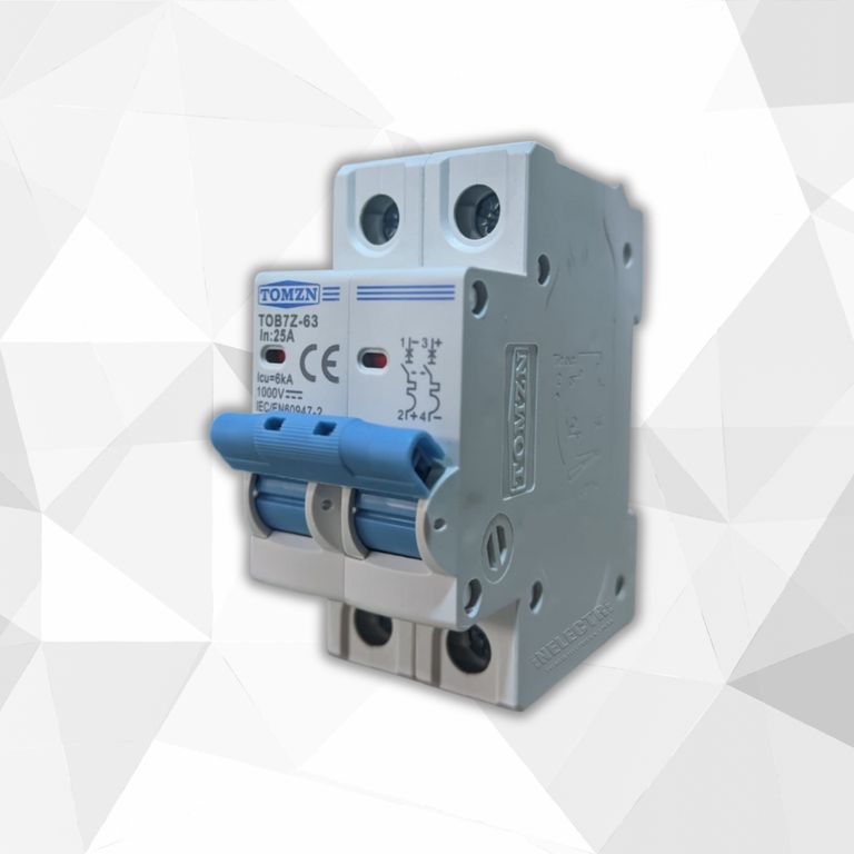 INTERRUPTOR TEMOMAGNÉTICO DC 1000V 25A