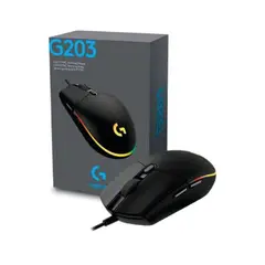 LOGITECH - Mouse Gaming G G203 Lightsync Black