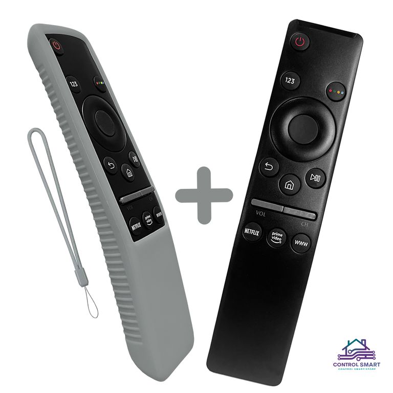 Control Remoto para Smart TV Samsung + Funda Protectora Plomo