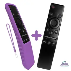GENERICO - Control Remoto para Smart TV Samsung + Funda Protectora Morada