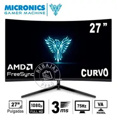 MICRONICS - Monitor Curvo Brickell 27 FHD 75Hz 3ms FreeSync VESA