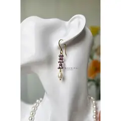 GENERICO - ARETES DE CRISTAL Y PERLAS ARETES CASUAL ELEGANTES MUJER