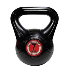 GENERICO - Pesa Rusa o Kettlebell Deporte - 7 kg pvc color Negro
