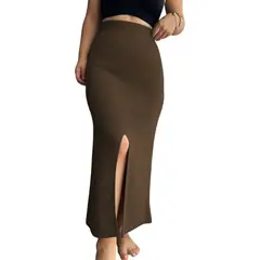 GENERICO - Falda En Hilo Miax Abertura 359G-25 Color Marron