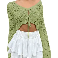 GENERICO - Sueter Mujer Hilo Jala Pita 359G-19 Color Olivo