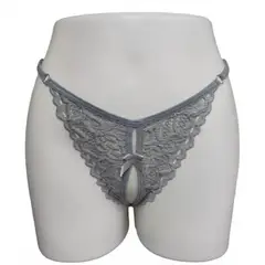 GENERICO - PANTY SEMI HILO SEXY DE ENCAJE Y ALGODON TALLA UNICA