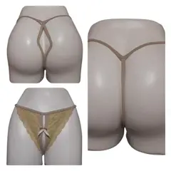GENERICO - PANTY SEMI HILO SEXY DE ENCAJE Y ALGODON TALLA UNICA
