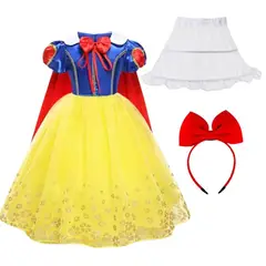 GENERICO - Vestido Blanca Nieves Importado Disfraz Snonwhite - Talla 4 hasta 14