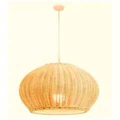 GENERICO - Lámpara Colgante de Mimbre