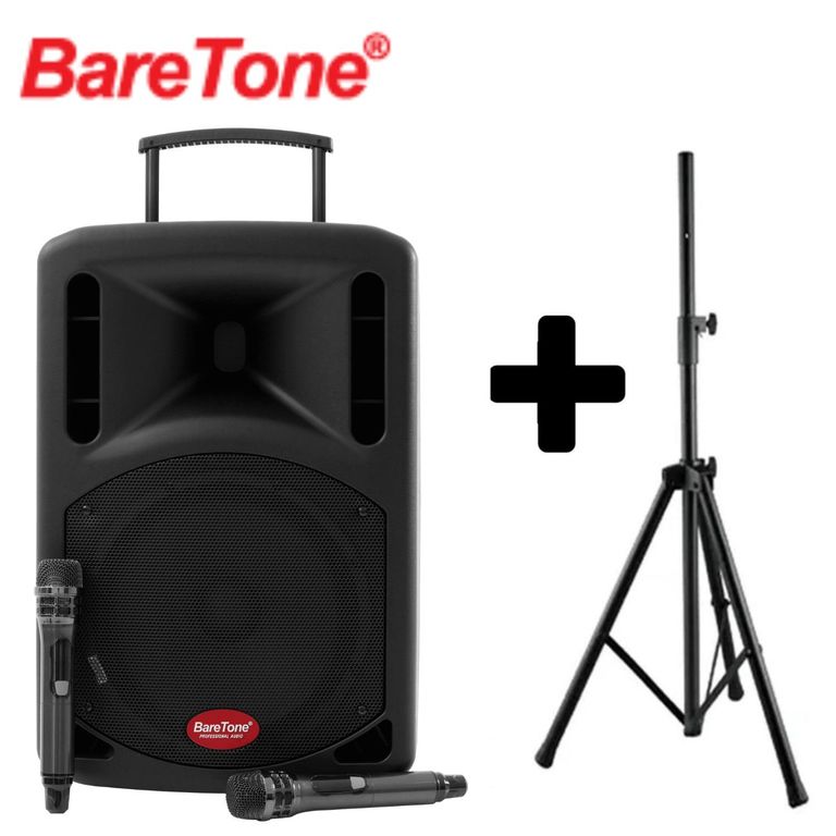 Parlante Portátil MAX15EX 300W Efectos de micrófono + SOPORTE