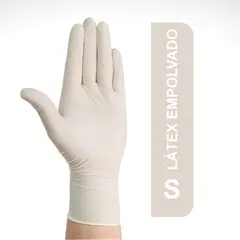 GENERICO - Guantes De Látex Empolvados Blancos Talla S Caja 100 UND