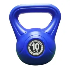 GENERICO - Pesa Rusa o Kettlebell Deporte -10 kg pvc color Azul