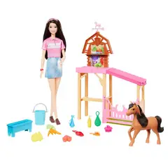 BARBIE - Muñeca Set Cuidado De Ponys