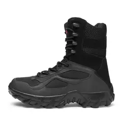 SHANDIAN - Zapatillas de Trekking para hombres Negro