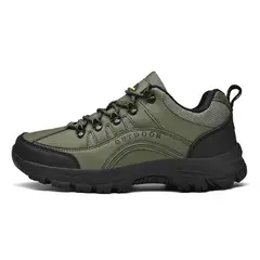 SHANDIAN - Zapatillas de Trekking para hombres Marrón