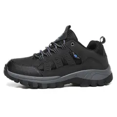 SHANDIAN - Zapatillas de Trekking para hombres Negro