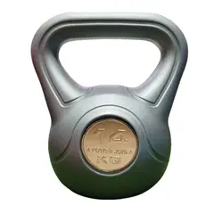 GENERICO - Pesa Rusa o Kettlebell Fitness Deporte -14 kg pvc Color Plomo
