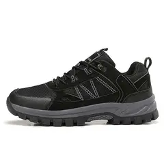 SHANDIAN - Zapatillas de Trekking para hombres Negro