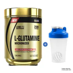 LEVEL PRO - Glutamina Glutapure 500 gr + Shaker