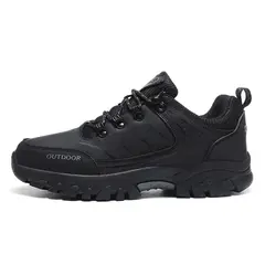SHANDIAN - Zapatillas de Trekking para hombres Negro
