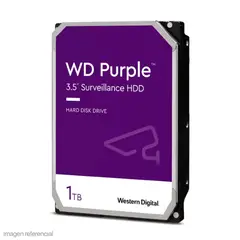 WESTERN DIGITAL - Disco Duro Purple WD 1TB HD Sata Purpura para Video Vigilancia
