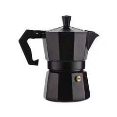 OEM - Cafetera Moka Italiana Café Espresso 3 Tazas - 150ml Negro