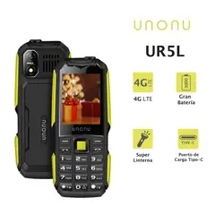 UNONU - UR5L TELÉFONO ROBUSTO Y A TODO TERRENO COLOR AMARILLO 4G
