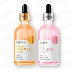 GENERICO - KIT SERUM VITAMINA C LAIKOU 100ML Y SERUM JAPAN SAKURA LAIKOU 100ML