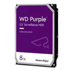 WESTERN DIGITAL - Disco Duro 8TB Purple WD Sata Purpura Para Videovigilancia