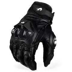 GENERICO - Guantes para moto de cuero con protecciones en nudillos Furygan AFS-6