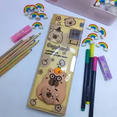 GENERICO - Cartuchera Capibara 3D color crema