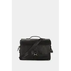 VELEZ - Vélez Maletín Portátil Cuero Hombre Doble Cierre Negro